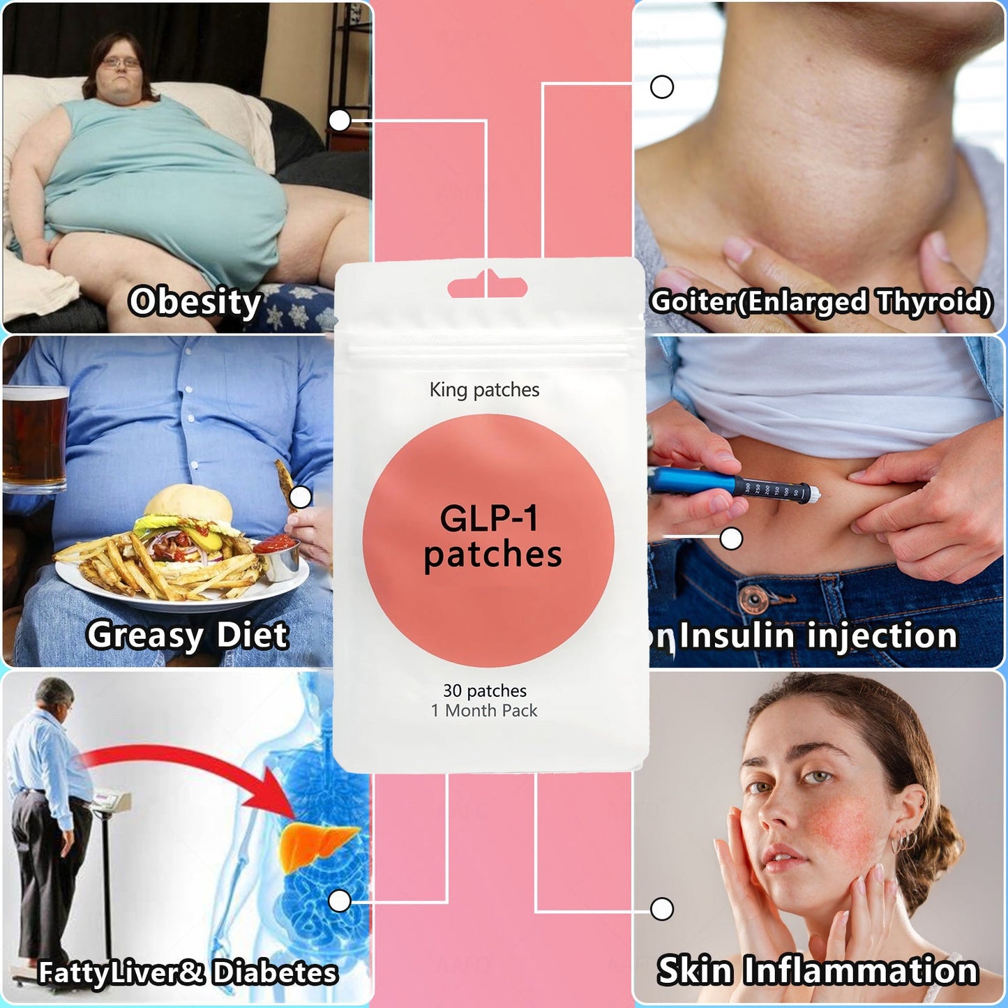 GLP-1 Patches๐ - Slimming, Skin Tightening, Blood Sugar Support, No Injection, 7- Day Result