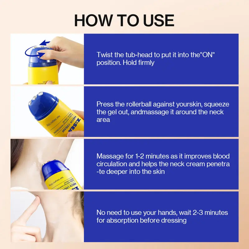 Z:SEA Neck Firming Cream, Tighten and Lift Neck Cream for Crepey Skin, Skin Moisturizer, Deep Moisturizing, Cruelty free Neck Care Body Care Tightening