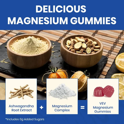 14-in-1 Magnesium Gummies – with Ashwagandha, L-Theanine, Vitamin D3 & Zinc
