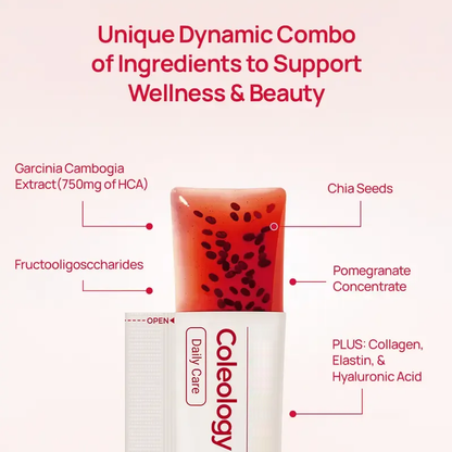 Jelly - Garcinia Cambogia (HCA), Chia Seeds Collagen, Hyaluronic Acid, Pomegranate Flavored 8.81 oz /10 Sticks