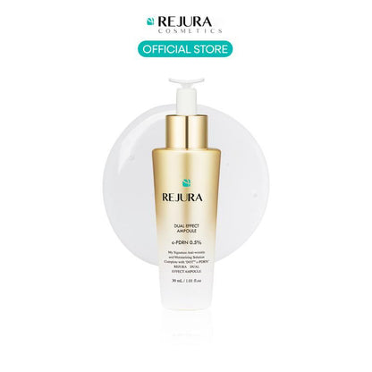 REJURA Dual Effect Ampoule, DOT DUAL c-PDRN - Rejuvenating Face Serum for Radient Glass Skin, Wrinkle and Fine Line Treatment, Firming, and Deep Hydration, Korean Skincare