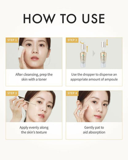 REJURA Dual Effect Ampoule, DOT DUAL c-PDRN - Rejuvenating Face Serum for Radient Glass Skin, Wrinkle and Fine Line Treatment, Firming, and Deep Hydration, Korean Skincare