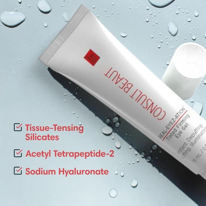 Consult Beaut REAL-EYEZ-ATION Tinted Firming Eye Gel – Instant Brightening & Smoothing Hydrating Peptide